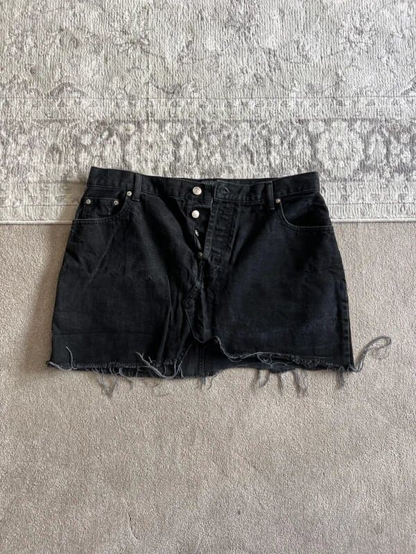 ASOS Black denim mini skirt - 16