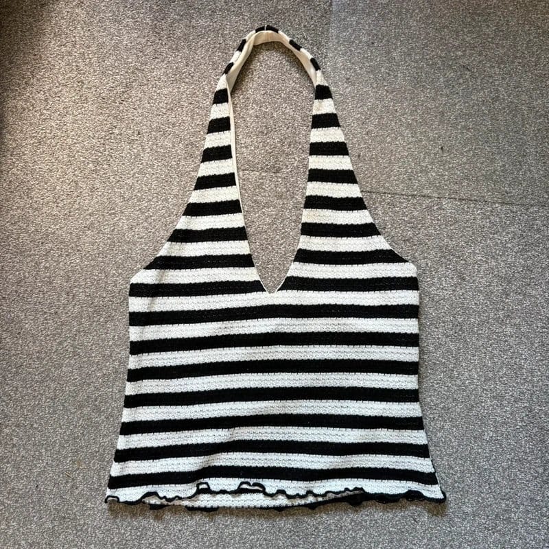 ASOS Design ASOS Design Striped Halter Neck - 1