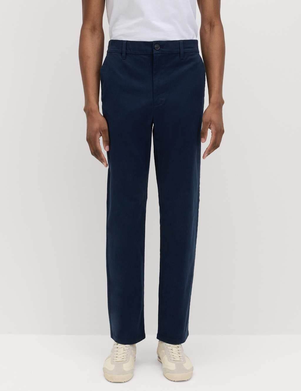 Marks & Spencer M&S Regular Fit Half Elasticated Waist Chinos Navy