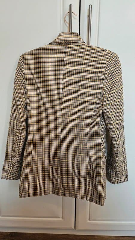 Never Fully Dressed **Never Fully Dressed Yellow Check Blazer – Size UK 6**