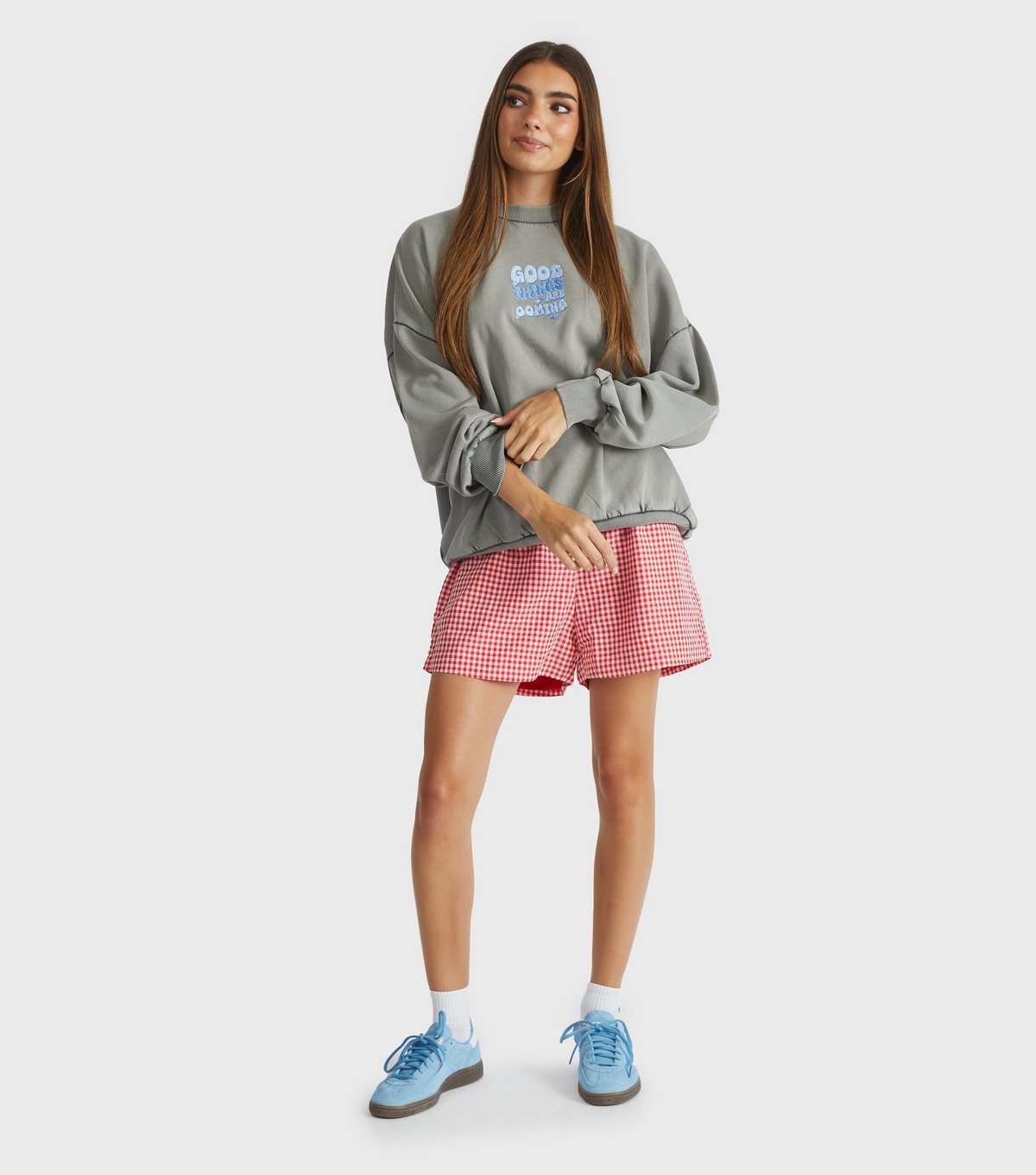 Skinnydip Women's Grey Good Things Are Coming Printed Sweatshirt Skinnydip New Look - 3