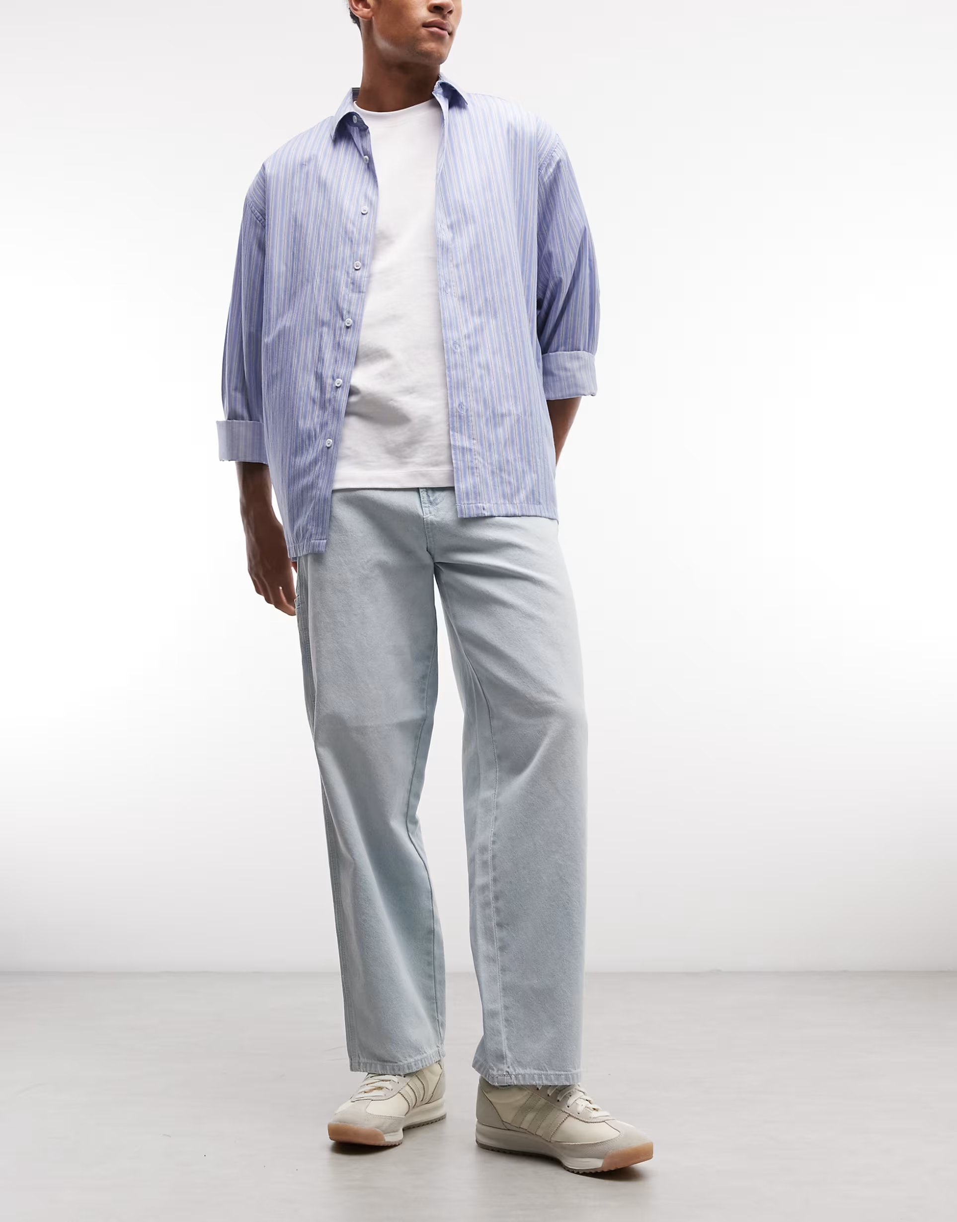 ASOS Dickies 958 baggy tapered work jeans in medium blue - 1