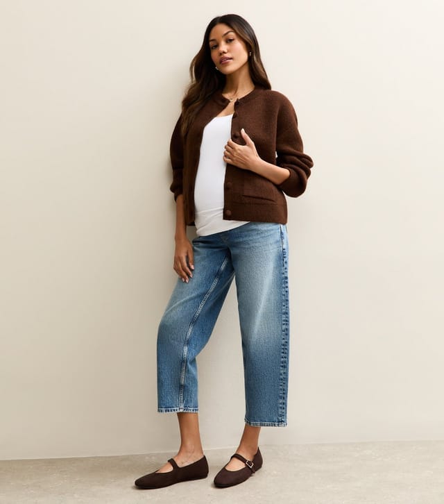 New Look Women's Maternity Pack of Two Black and White Scoop Neck Nursing Vests New Look - 3