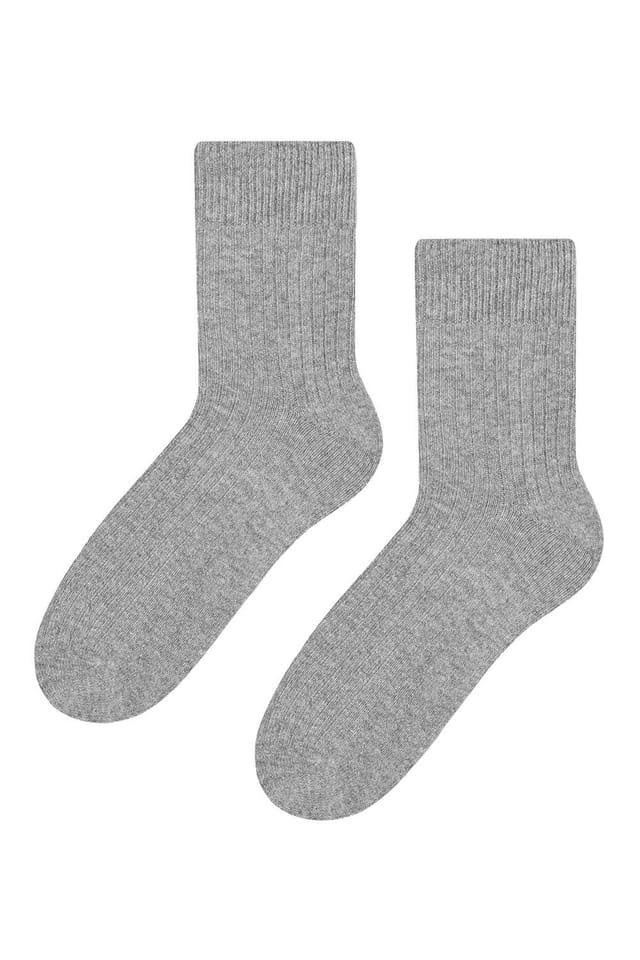 Steven Steven Men's 3 Pack Warm Wool Dress Socks in Light Grey - 2