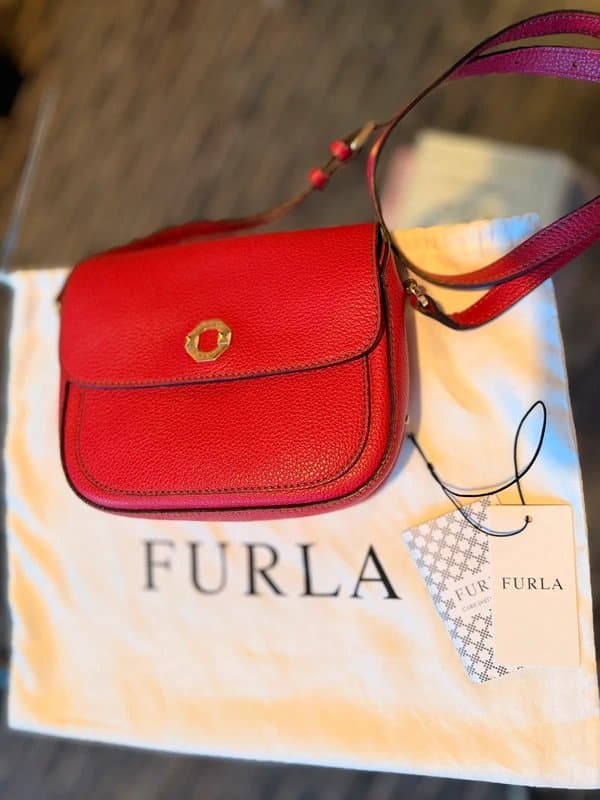 Furla Furla Red Leather Crossbody Bag