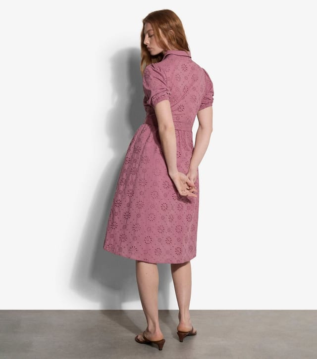 Apricot Women's Light Burgundy Broderie Shirt Dress Apricot New Look - 3