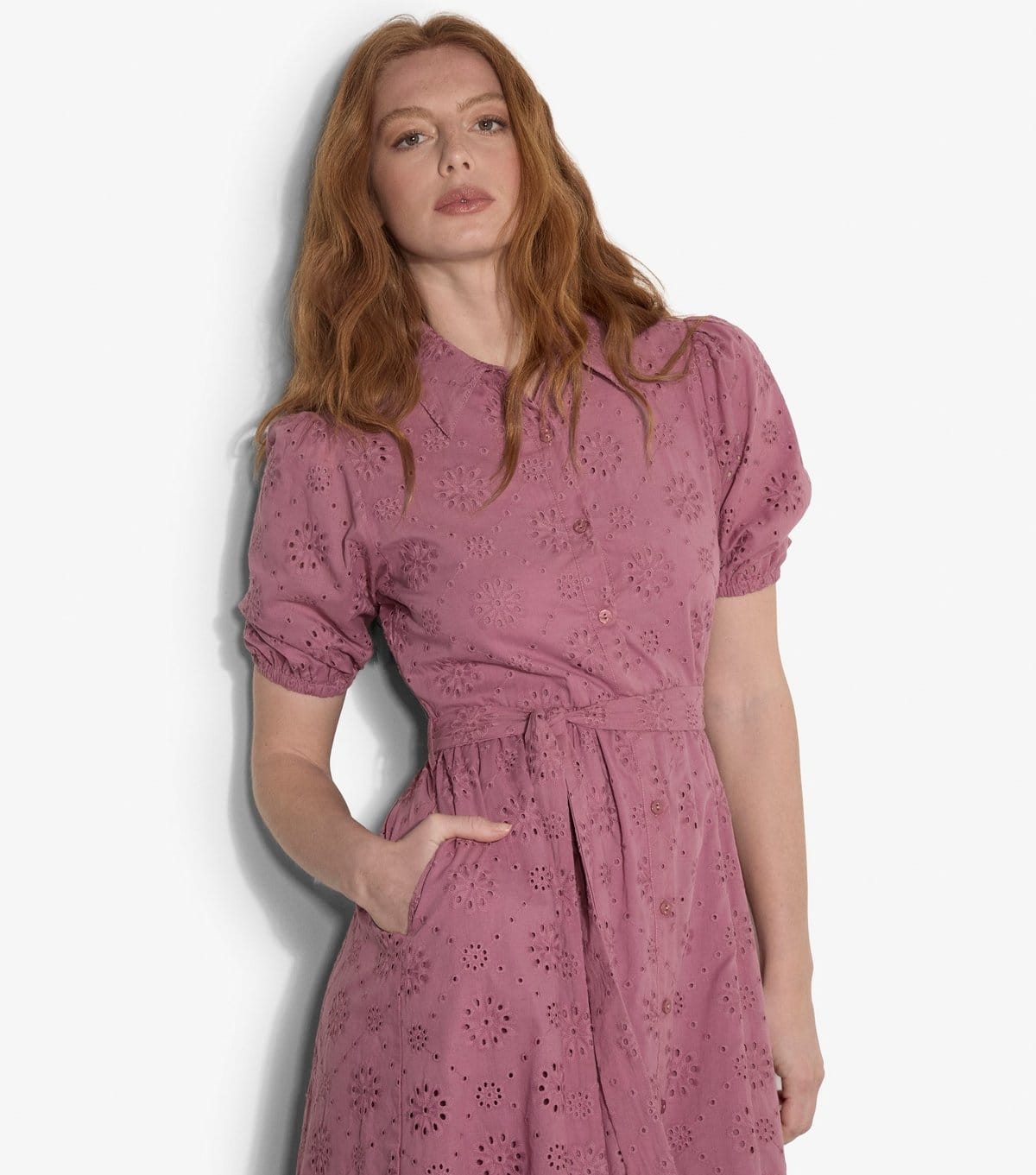 Apricot Women's Light Burgundy Broderie Shirt Dress Apricot New Look - 4