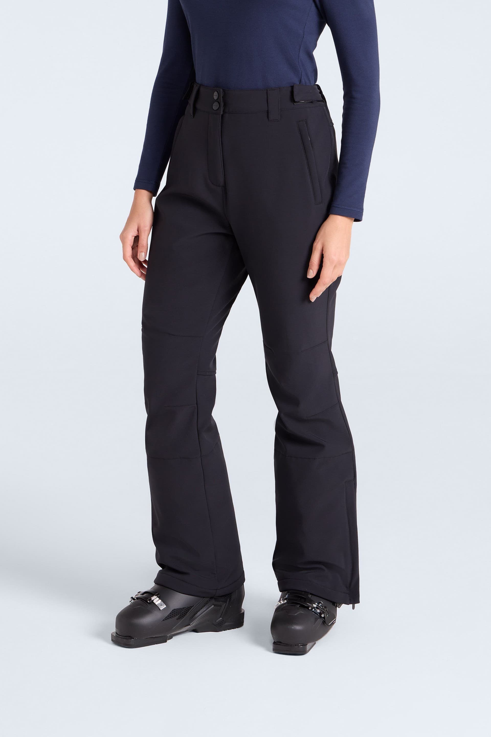 Animal Animal Women's 'Alpine' Stylish Snow Pants Water Resistant Breathable Ski Trousers in Jet Black