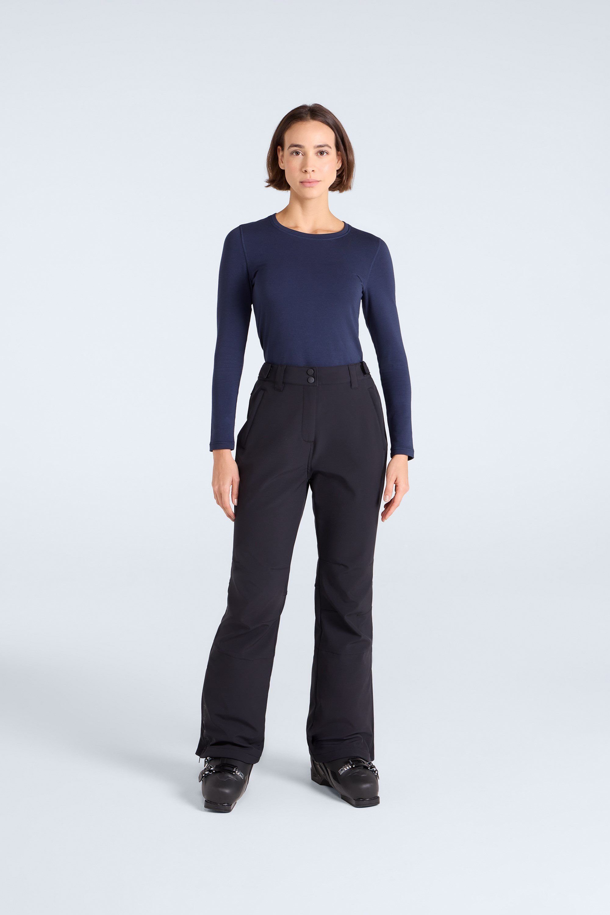 Animal Animal Women's 'Alpine' Stylish Snow Pants Water Resistant Breathable Ski Trousers in Jet Black - 2