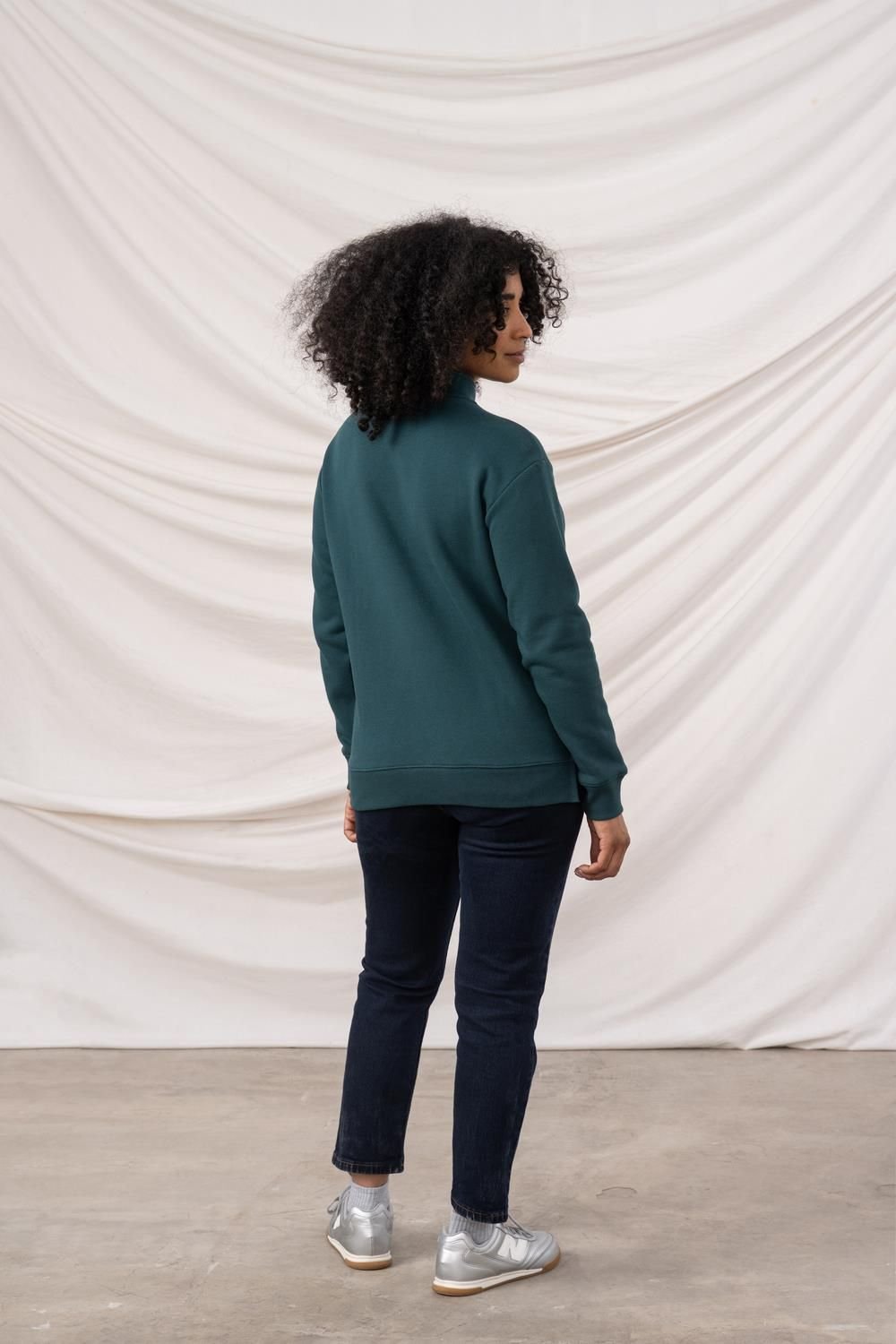 Lighthouse Clothing Lighthouse Clothing Women's Coral Cotton Rich Brushed Jersey in Dark Green - 4