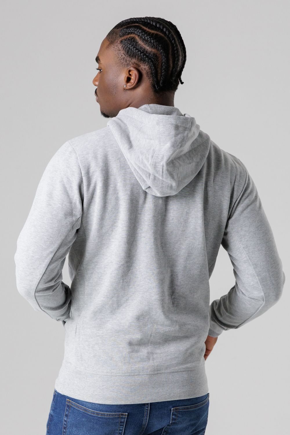 Tokyo Laundry Tokyo Laundry Men's Cotton Blend Drawcord Hoody in Light Grey - 2
