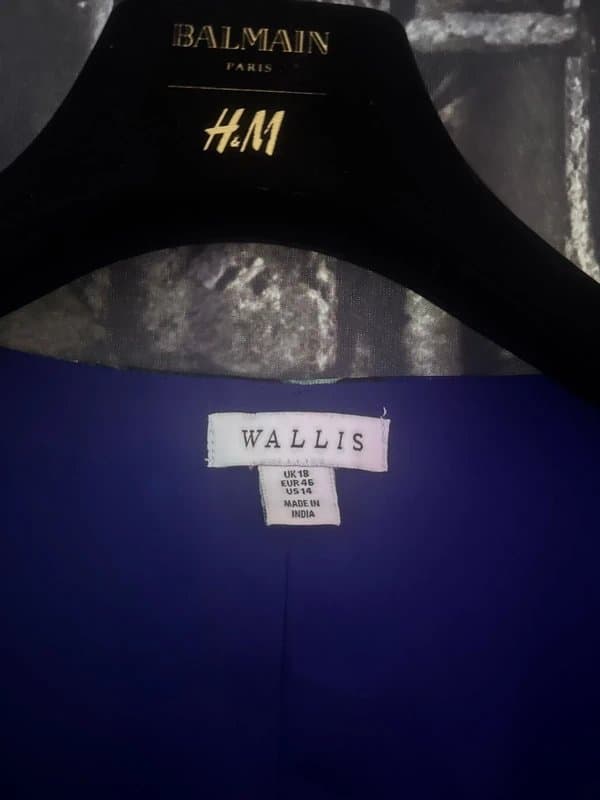 Wallis Size 18 Wallis royal blue crossover short sleeve blouse