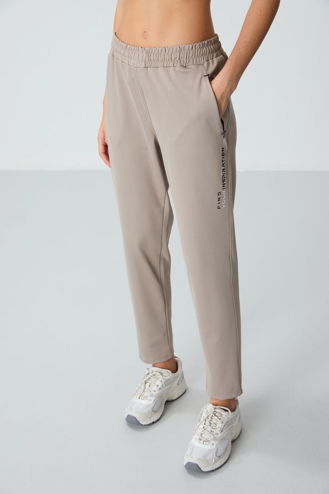 Tommy Life Tommy Life Women's Women's Hooded Zip Sweatshirt & Pants Set in Beige - 4