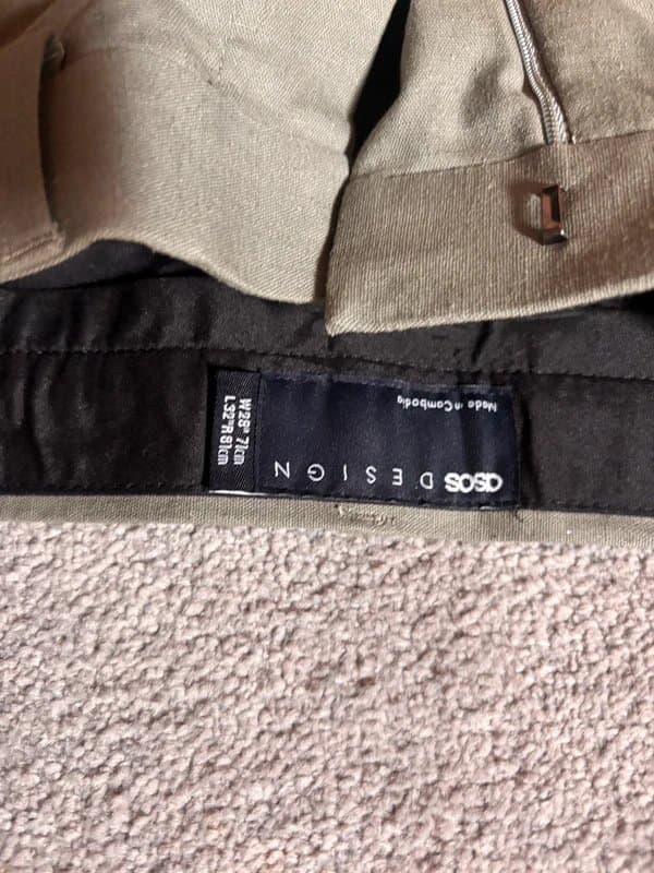 ASOS Design ASOS men’s khaki linen trousers BNWT