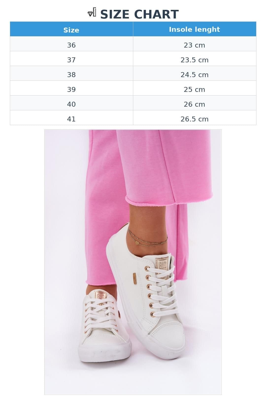 Love Lace Love Lace Women's Big Star Sneakers in with Golden Accents & Grip in White - 4