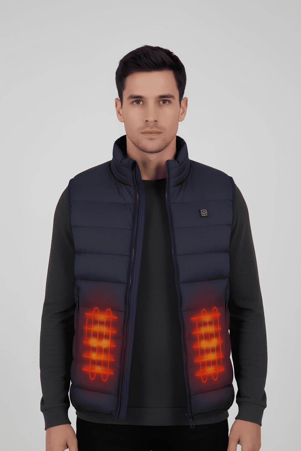 Anniou Anniou Men's Men's Navy Heated Gilet