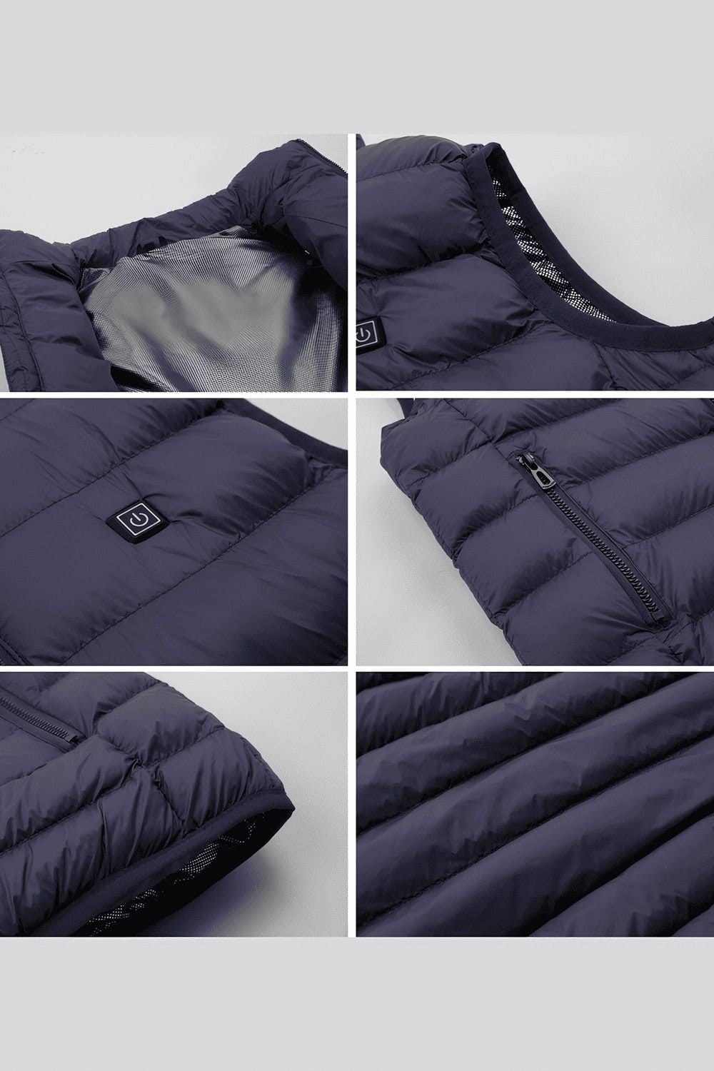 Anniou Anniou Men's Men's Navy Heated Gilet - 4