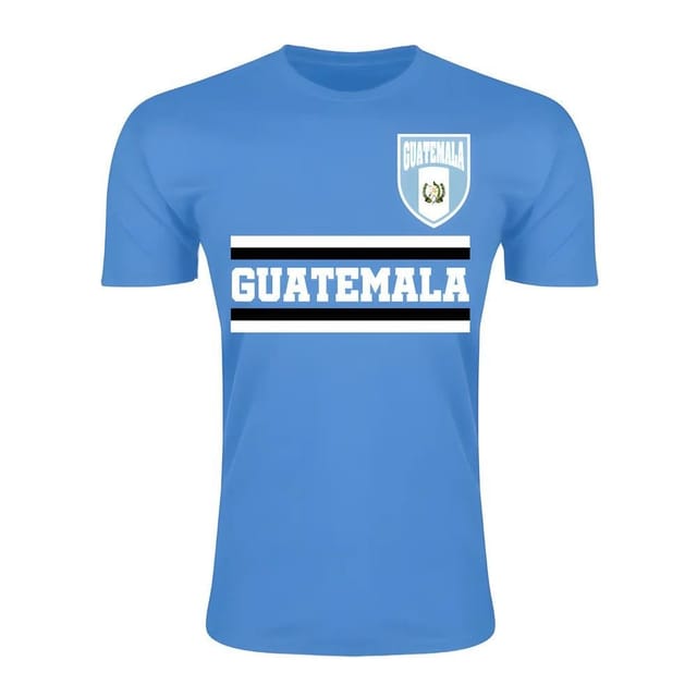 Guatemala Guatemala Men's Personalised Core Football Country T-Shirt Sky in Light Blue - 2
