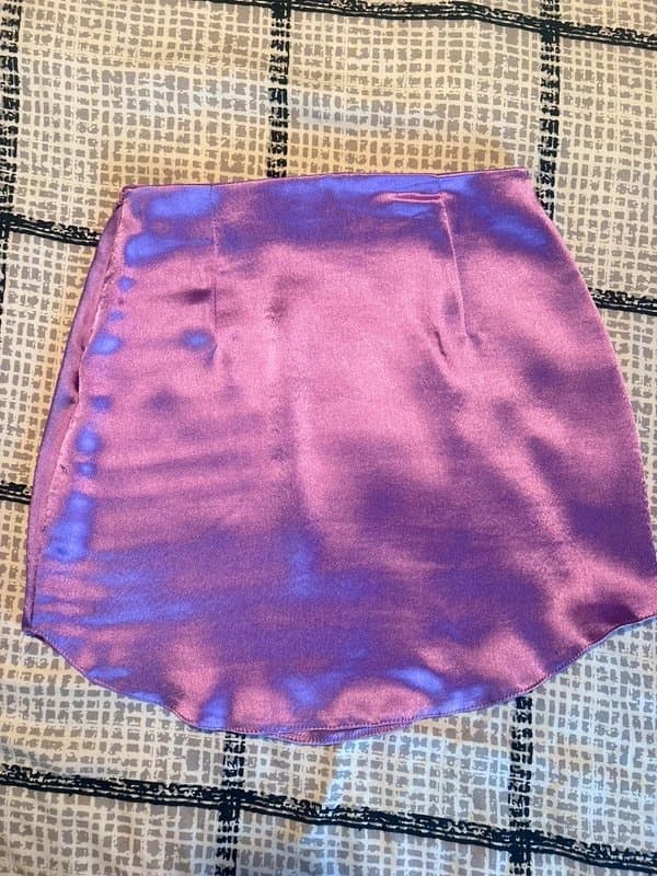 ASOS Design ASOS satin look lilac mini skirt