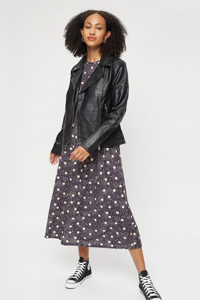 Dorothy Perkins Dorothy Perkins Women's Tall Faux Leather Biker in Black - 2