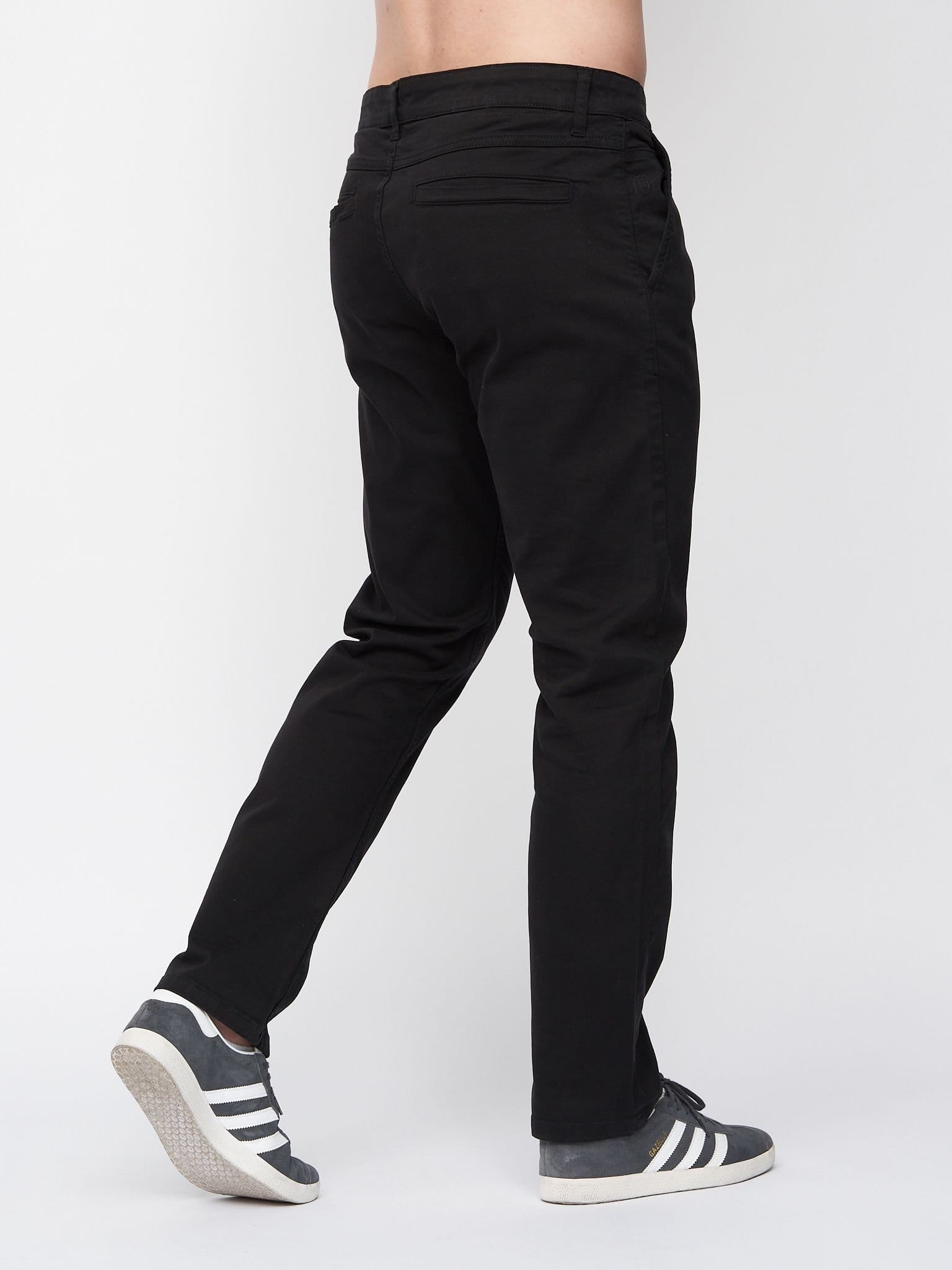 Duck&Cover Duck&Cover Moretor Men's Slim-Fit Lightweight Stretch Canvas Chinos with Secure Penny Pocket in Black - 4