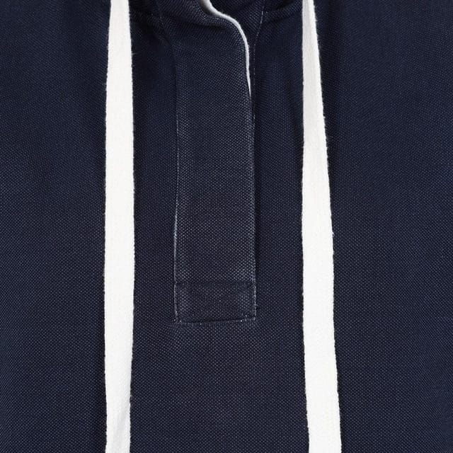 Lazy Jacks Lazy Jacks Women's Pique Button Neck Sweatshirt in Dark Blue - 3