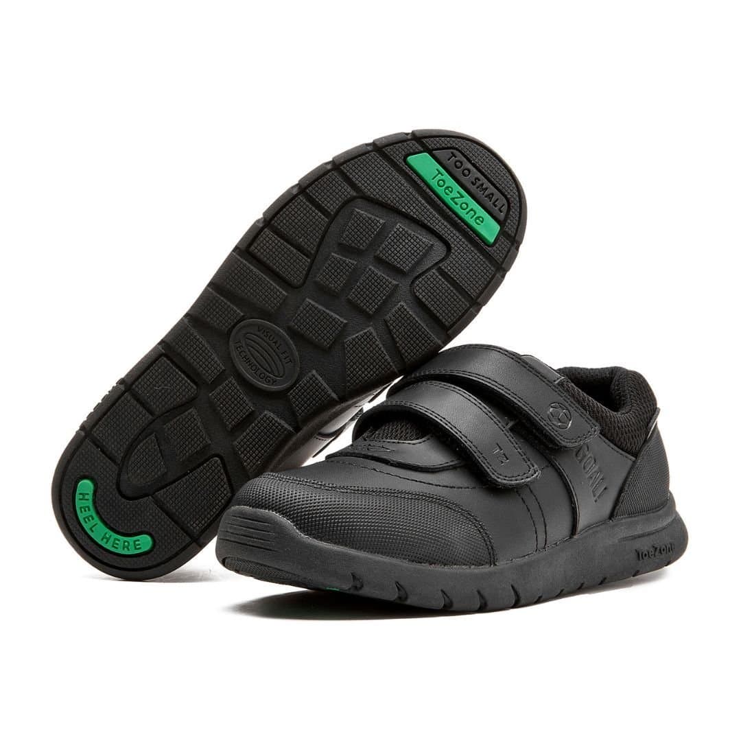 ToeZone ToeZone Men's Strike Football Rip Tape Black School Shoes