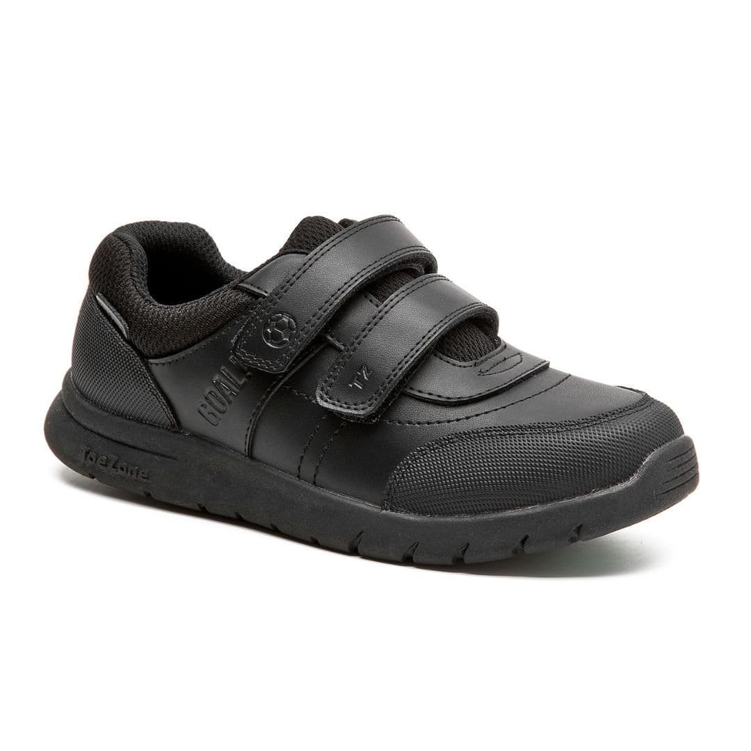 ToeZone ToeZone Men's Strike Football Rip Tape Black School Shoes - 4
