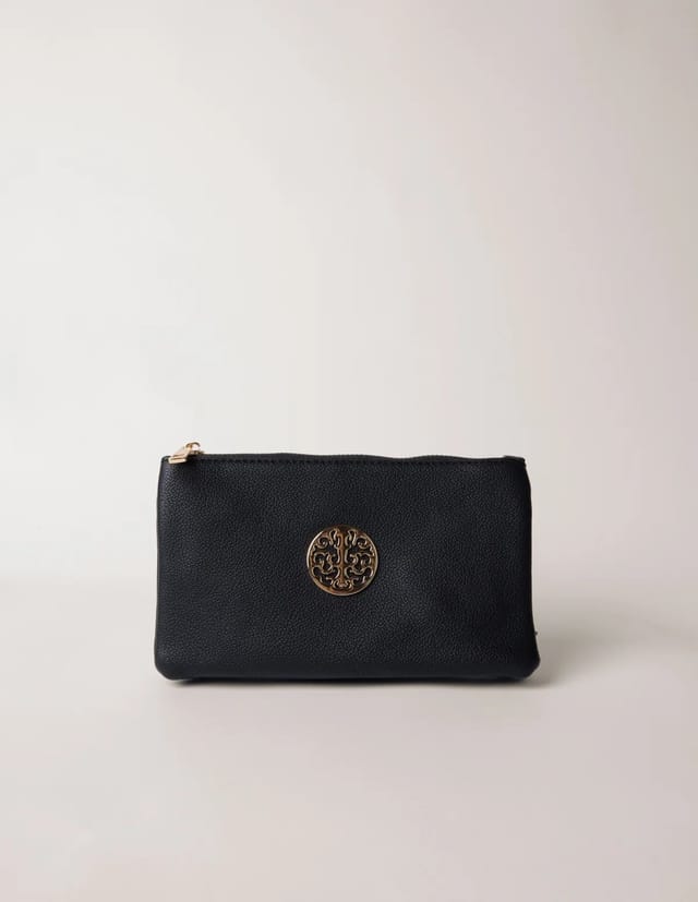 Blue Vanilla Detailed Zip Up Purse With Detachable Strap - 3