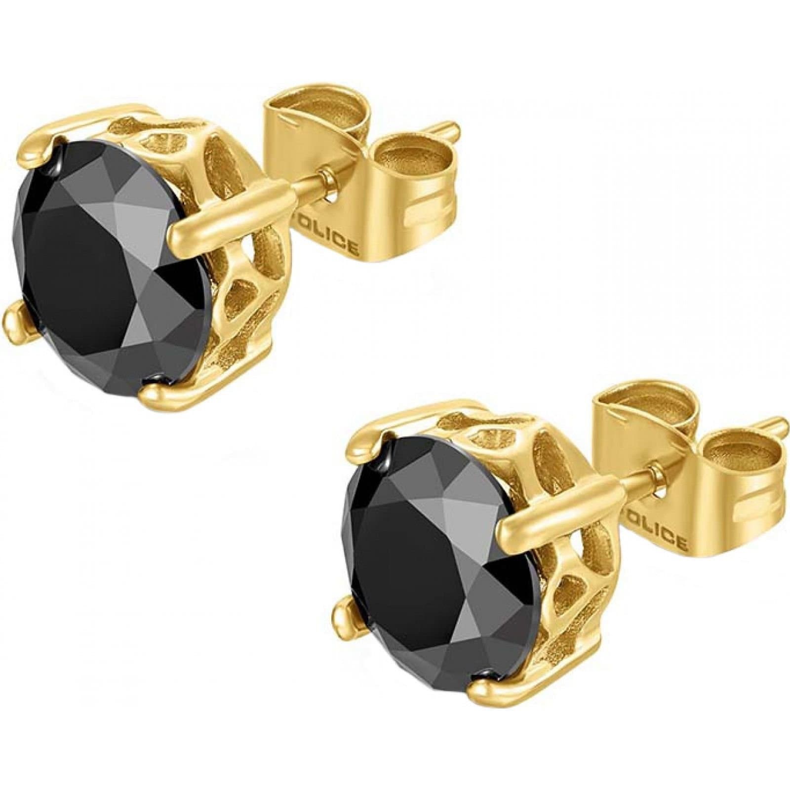 Police Police Men's PEAGE0038702 Soul Pair Of Earrings in Gold