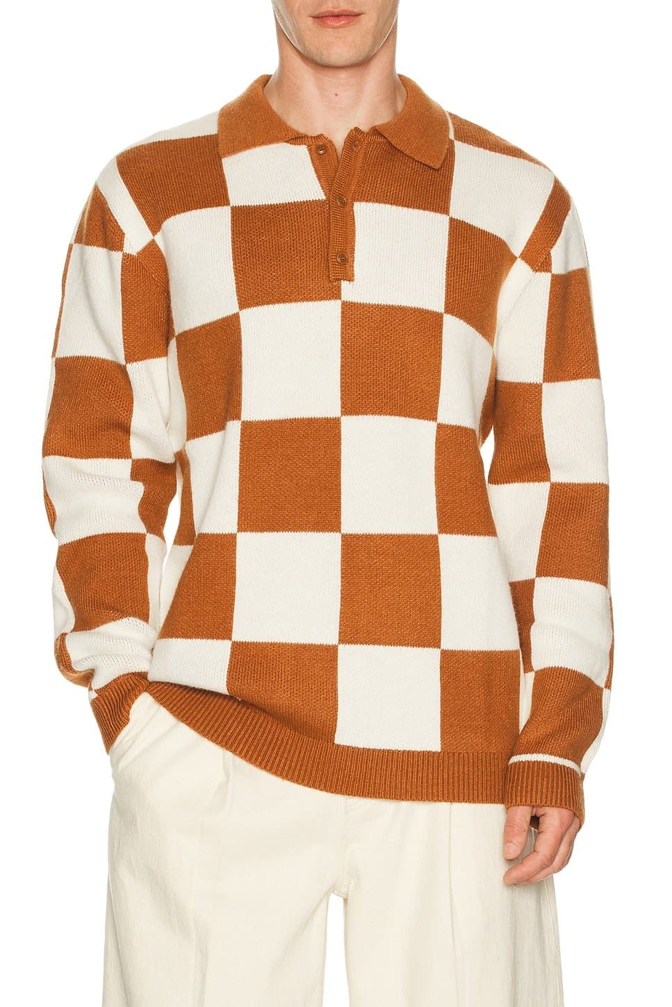 revolve Rhumba Check Knit Polo