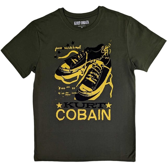 Kurt Cobain Kurt Cobain Men's Converse T-Shirt in Green - 2