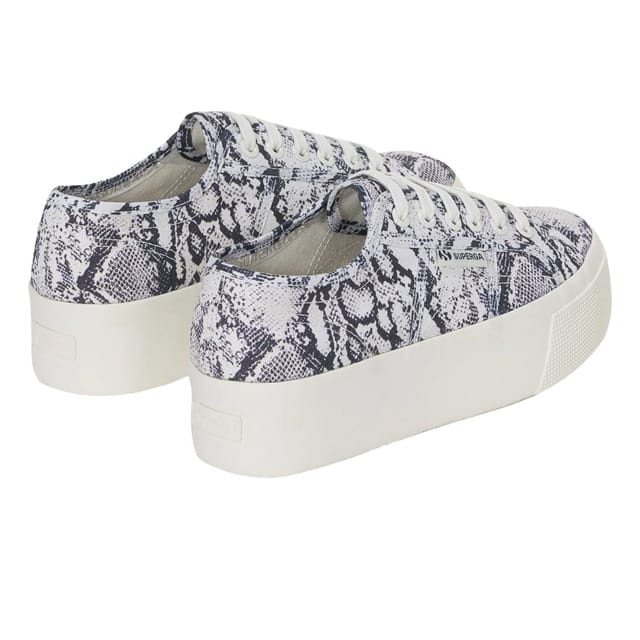Superga Superga Women's 2790 Snake Print Trainers in White - 2