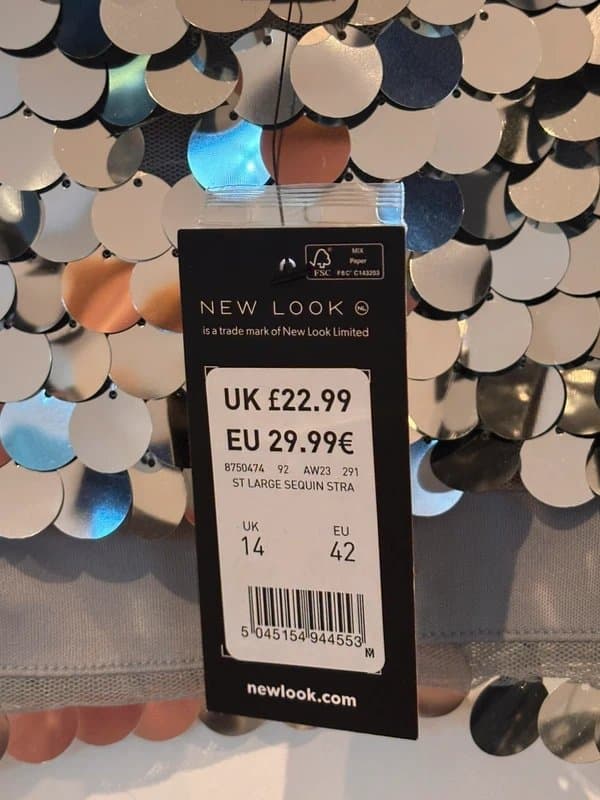 New Look New Look size 14 sequin strappy top