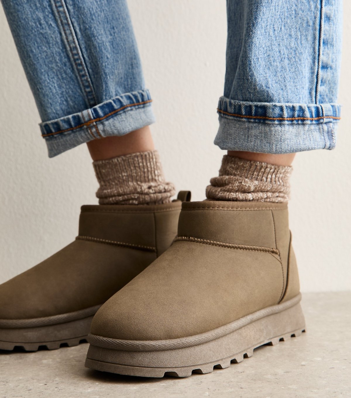 New Look Women's Light Brown Faux Suede Lined Ankle Boots Vegan New Look - 2