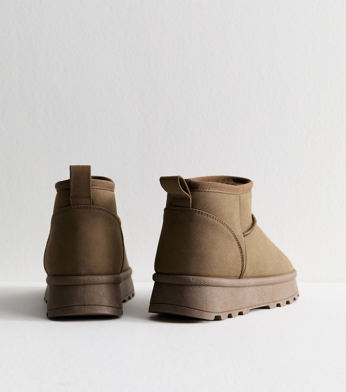 New Look Women's Light Brown Faux Suede Lined Ankle Boots Vegan New Look - 4