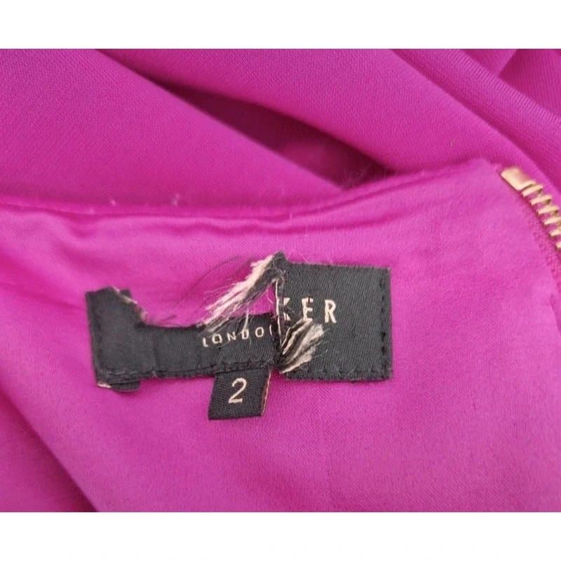 Ted Baker Ted Baker fuschia scuba neck sleeveless bodycon midi dress UK size 10
