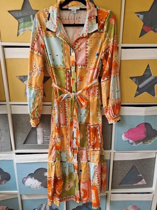 Never Fully Dressed Never fully dressed women's Soller Patchwork Midi Dress size 16 BNWOT