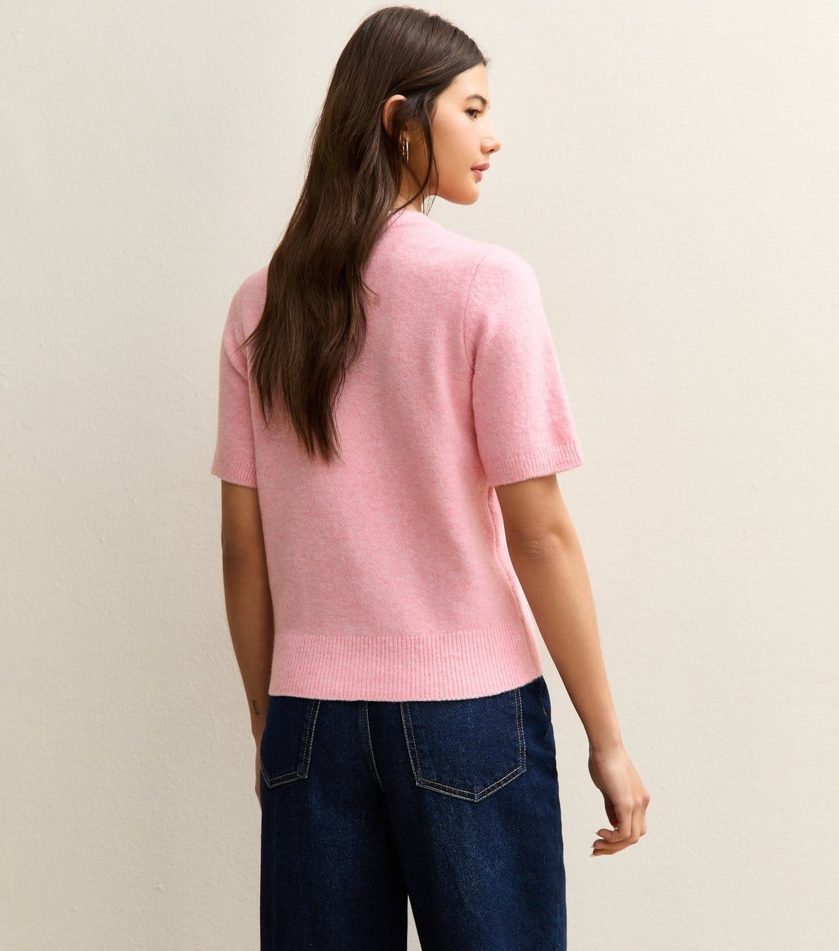 New Look Women's Pink Short Sleeve Midweight Knit T-Shirt New Look - 4