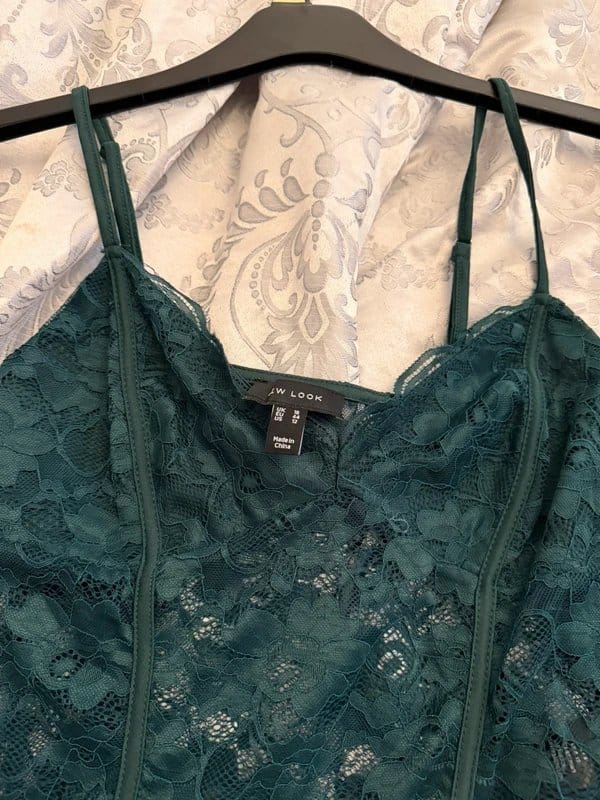 New Look Dark Green Lace Bodysuit