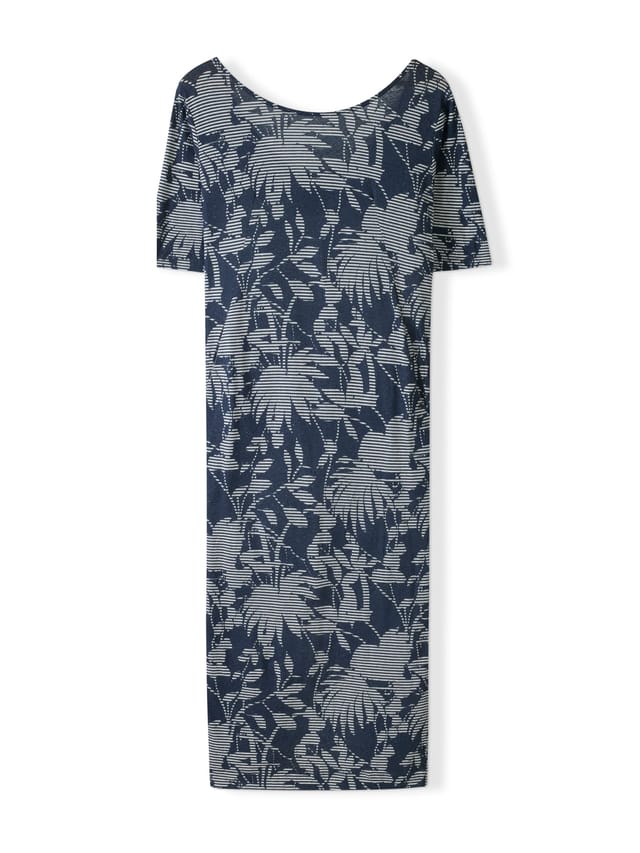 Celtic & Co Celtic & Co Women's Linen Blend Button Back Midi Dress in Navy - 2