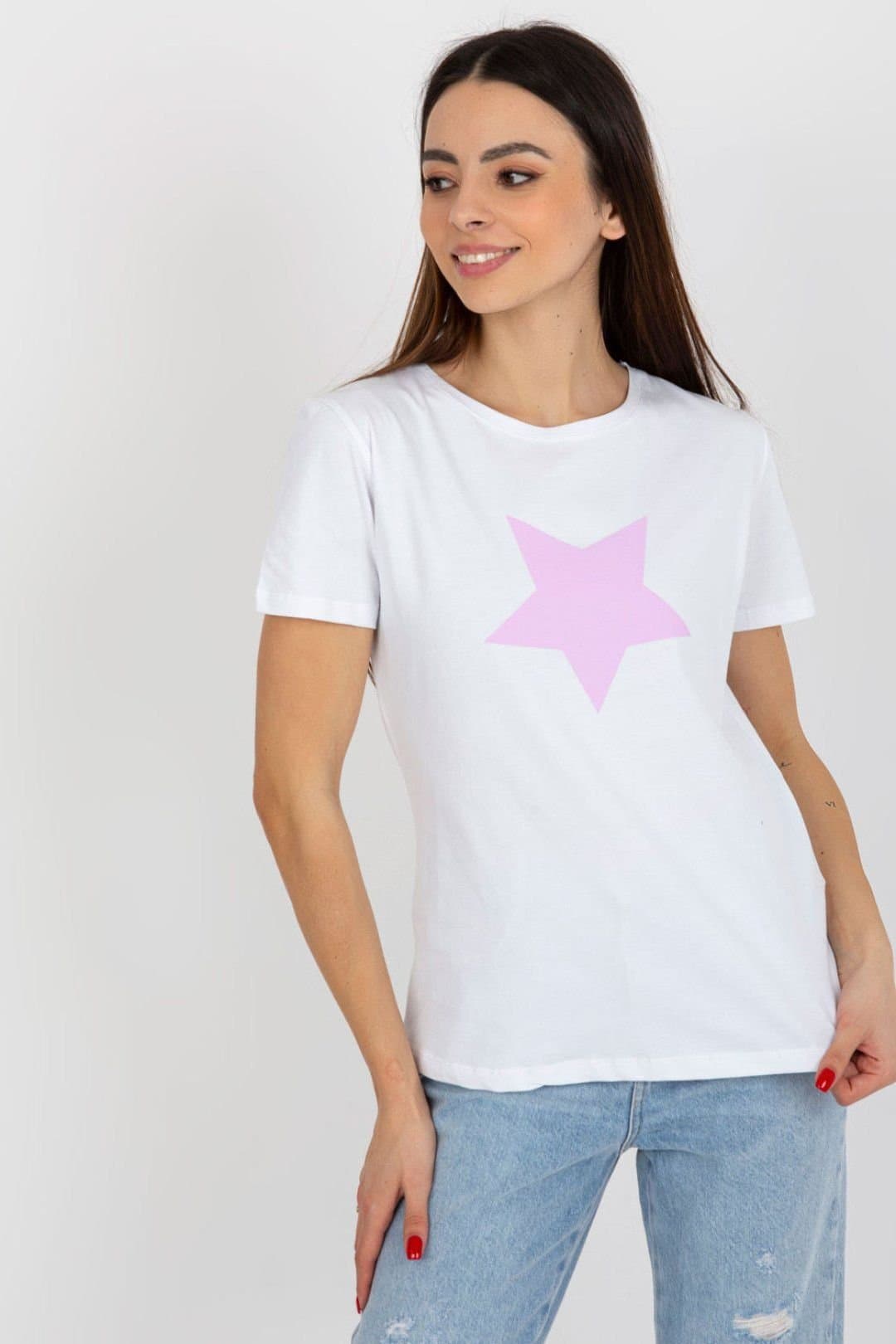 Love Lace Love Lace Women's Short Sleeve Round Neck T-Shirt Print in White
