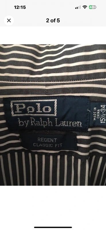 Polo by Ralph Lauren Black & White Striped Shirt