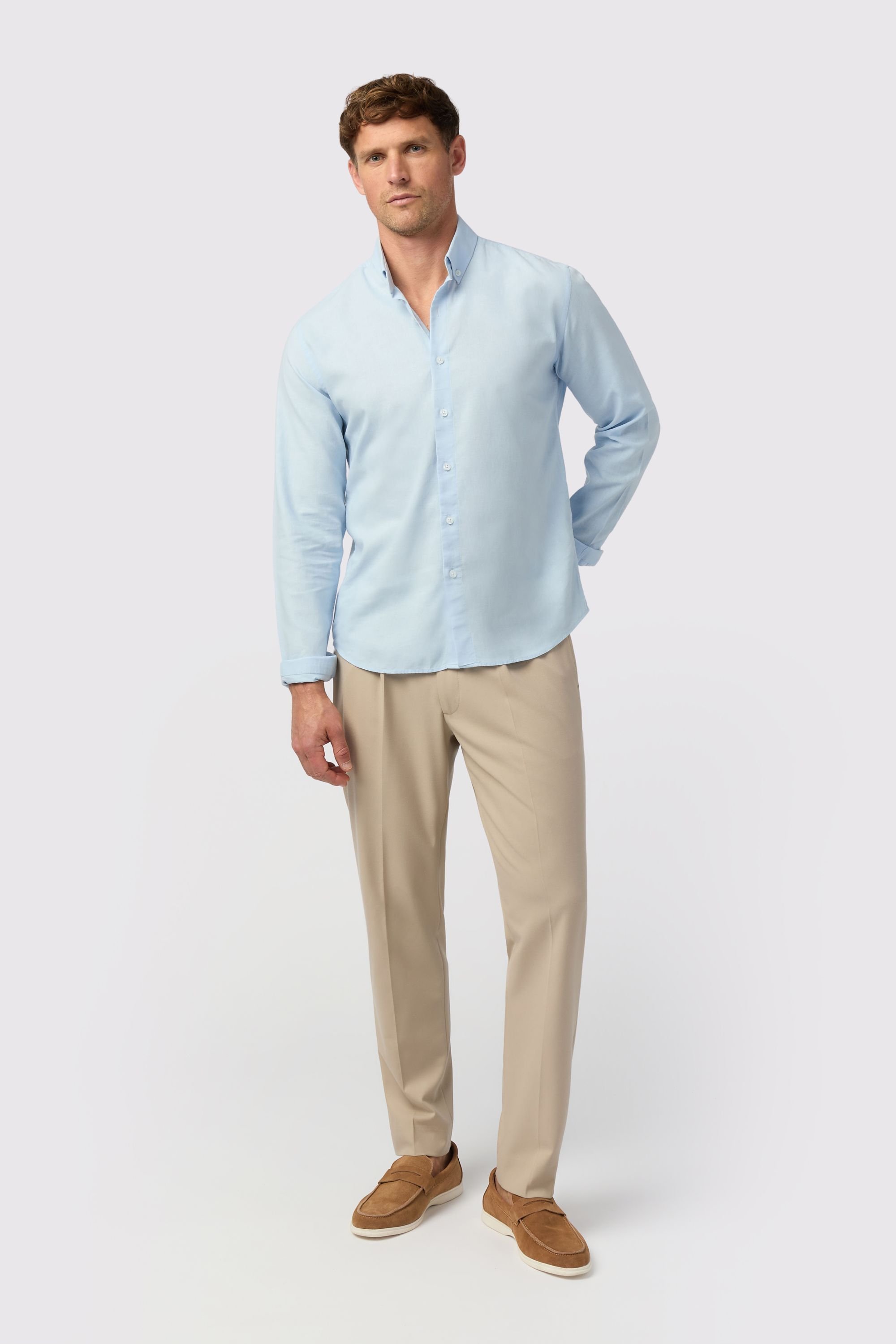 Melka Melka Men's Linen Shirt in Blue - 2