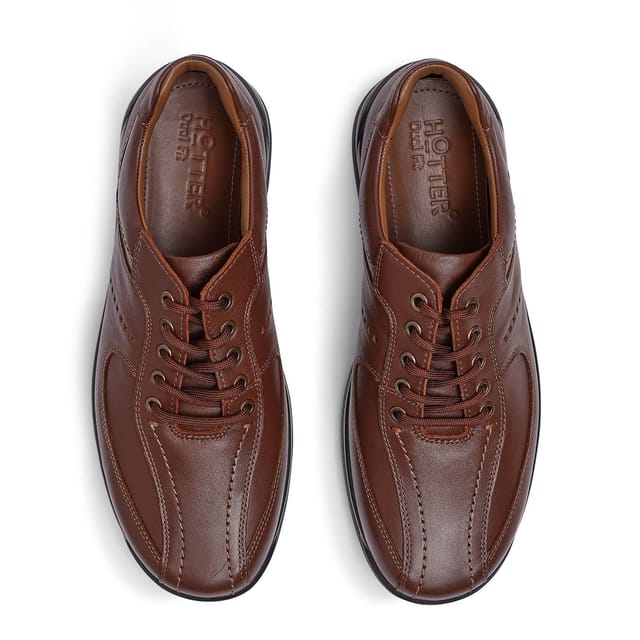 Hotter Hotter Men's 'Lance' Lace-Up Shoe in Walnut - 3