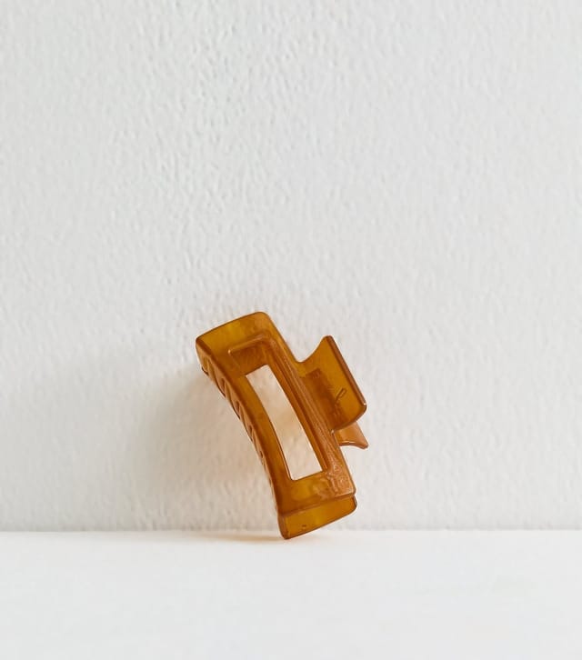 New Look Brown Translucent Rectangle Bulldog Clip New Look - 2