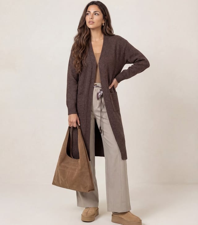 Urban Bliss Women's Brown Longline Cardigan Urban Bliss New Look - 2