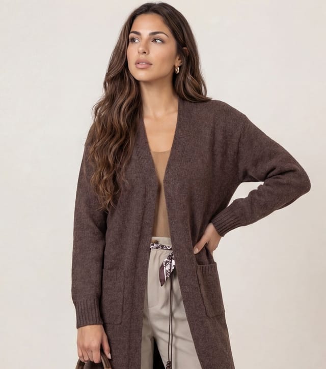 Urban Bliss Women's Brown Longline Cardigan Urban Bliss New Look - 3