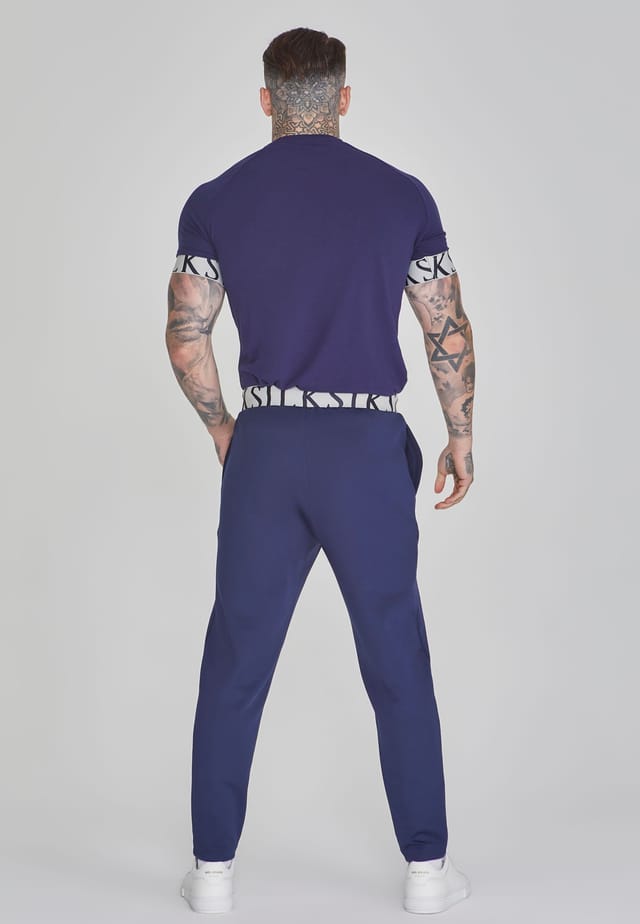 SikSilk SikSilk Men's Tapered Fit Joggers in Navy - 3