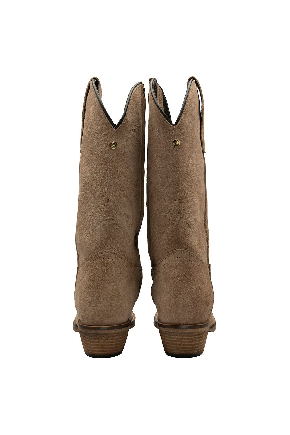 Ravel Ravel Women's 'Taylor' Leather Cowboy Boots in Stone - 3